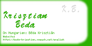 krisztian beda business card